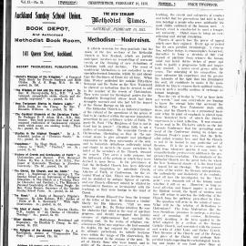 The New Zealand Methodist Times: 10th February 1912