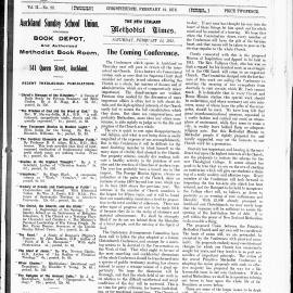 The New Zealand Methodist Times: 24th February 1912