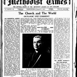 The New Zealand Methodist Times: 1st March 1947