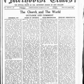 The New Zealand Methodist Times: 15th March 1947