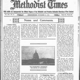 The New Zealand Methodist Times: 19th November 1921