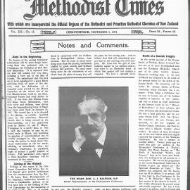 The New Zealand Methodist Times: 3rd December 1921