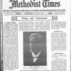 The New Zealand Methodist Times: 7th January 1922