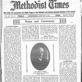 The New Zealand Methodist Times: 4th February 1922