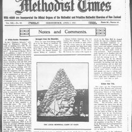 The New Zealand Methodist Times: 1st April 1922