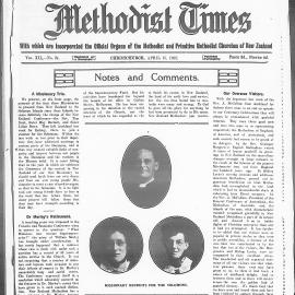 The New Zealand Methodist Times: 15th April 1922