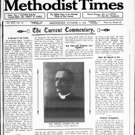 The New Zealand Methodist Times: 11th November 1922