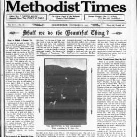The New Zealand Methodist Times: 25th November 1922