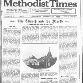 The New Zealand Methodist Times: 25th October 1924
