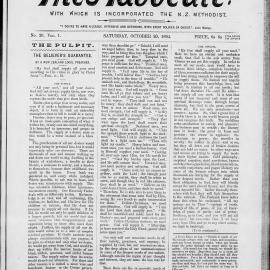 The Advocate: 20th October 1894