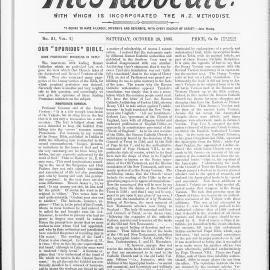 The Advocate: 26th October 1895