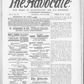 The Advocate: 22nd July 1899