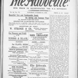The Advocate: 28th October 1899
