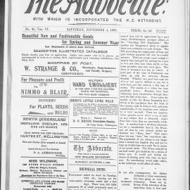 The Advocate: 4th November 1899