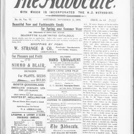 The Advocate: 11th November 1899