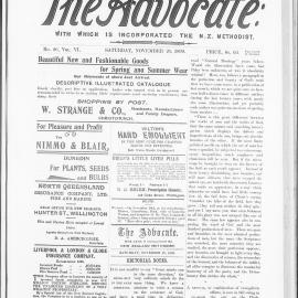 The Advocate: 25th November 1899