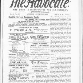 The Advocate: 9th December 1899