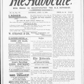 The Advocate: 14th April 1900