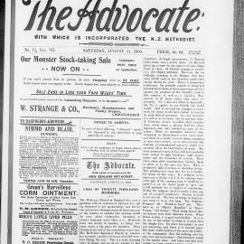 The Advocate: 11th August 1900