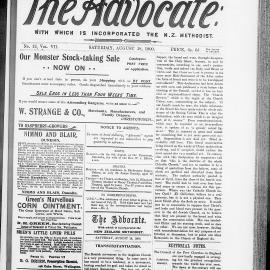The Advocate: 18th August 1900