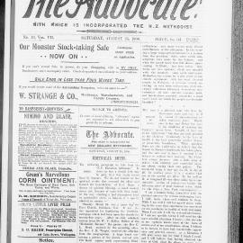 The Advocate: 25th August 1900
