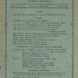 Church Gazette, Polynesia: May 1926