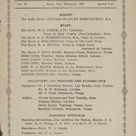 Church Gazette, Polynesia: February 1927