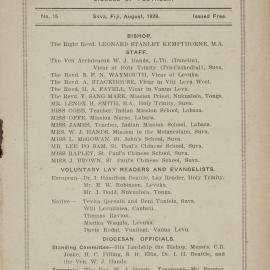 Church Gazette, Polynesia: August 1928