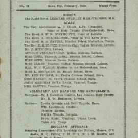 Church Gazette, Polynesia: February 1929