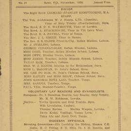 Church Gazette, Polynesia: November 1929
