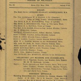 Church Gazette, Polynesia: May 1930