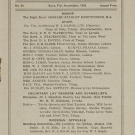 Church Gazette, Polynesia: November 1930