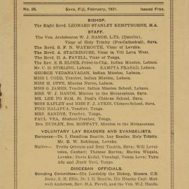 Church Gazette, Polynesia: February 1931