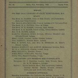 Church Gazette, Polynesia: February 1935