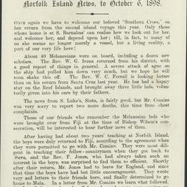 Southern Cross Log: Issue 43, November 1898