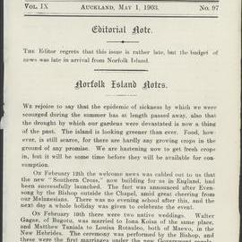 Southern Cross Log: Issue 97, May 1903
