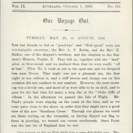 Southern Cross Log: Issue 102, October 1903
