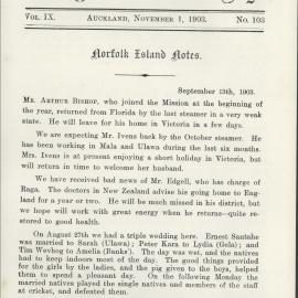Southern Cross Log: Issue 103, November 1903