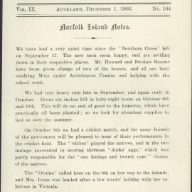 Southern Cross Log: Issue 104, December 1903