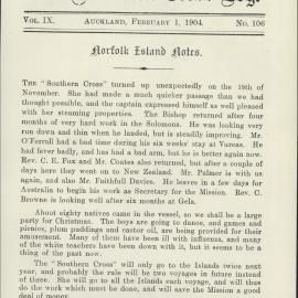 Southern Cross Log: Issue 106, February 1904
