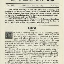 Southern Cross Log: Issue 155, April 1908