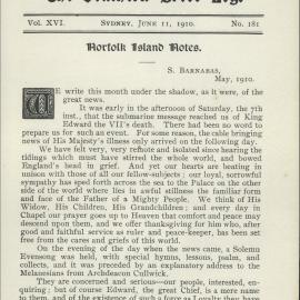 Southern Cross Log: Issue 181, June 1910
