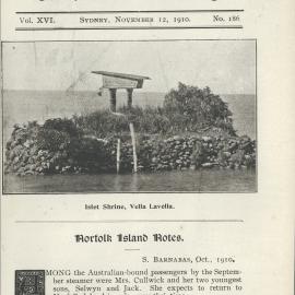 Southern Cross Log: Issue 186, November 1910