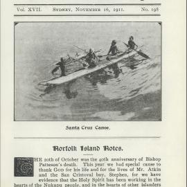 Southern Cross Log: Issue 198, November 1911