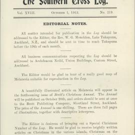 Southern Cross Log: Issue 219, October 1913