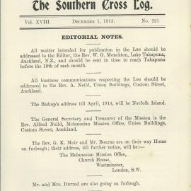Southern Cross Log: Issue 221, December 1913