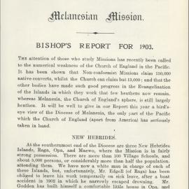 Southern Cross Log: Annual Report for 1903