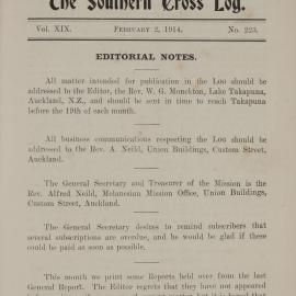 Southern Cross Log: Issue 223, February 1914