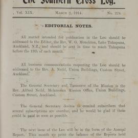 Southern Cross Log: Issue 224, March 1914