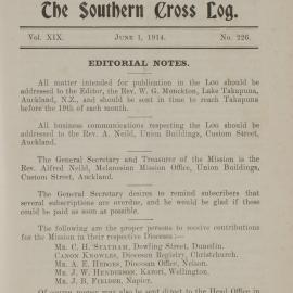 Southern Cross Log: Issue 226, June 1914